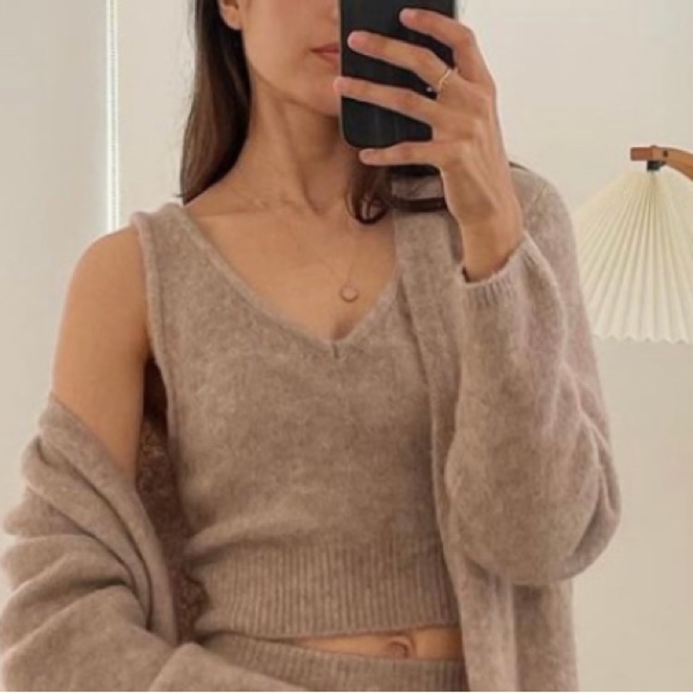 Friend of Audrey Vaughn Alpaca Wool Blend Crop Top S